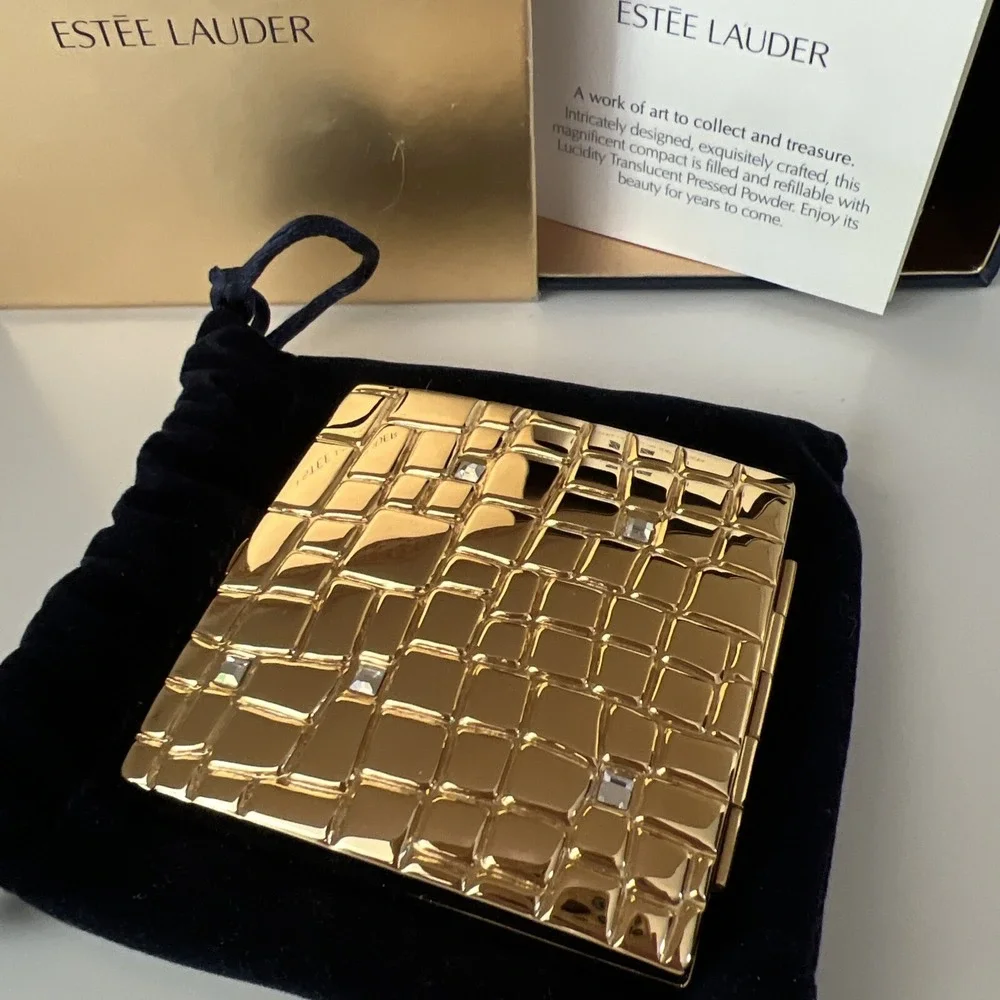 Estee Lauder‎ Lucidity Pressed Powder Compact~GOLDEN TILES~ Nordstrom NIB